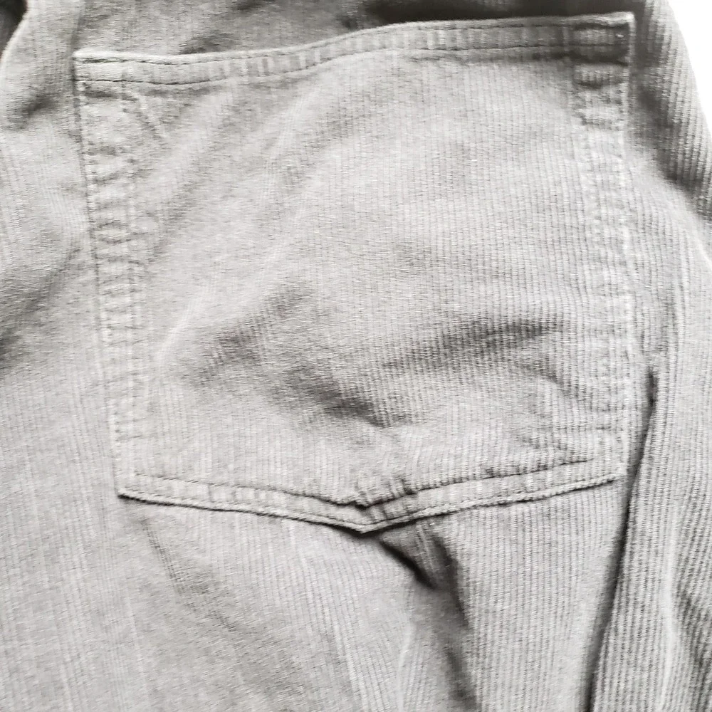 Cremieux Classics Mens Corduroy Pants 38x29 Gray Straight Leg Cotton Trousers